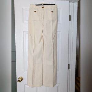 Sezane Dan Trousers In Ecru- Size FR38/ US6